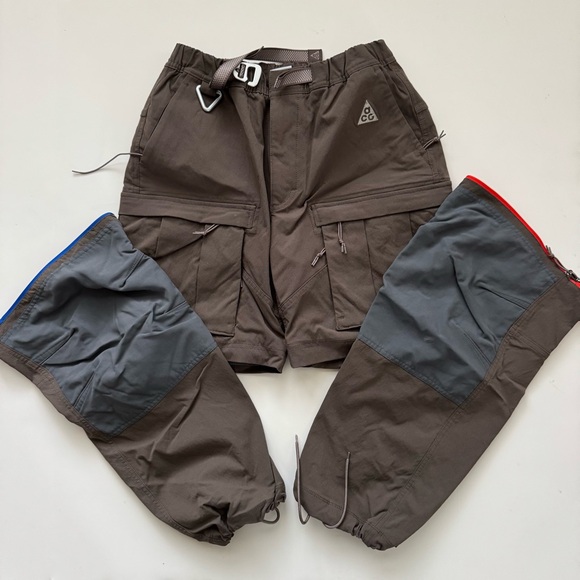 Nike ACG Smith Summit Cargo Pants S Ironstone Zip Off Hiking Techwear - Picture 3 of 5